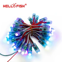 hello fish 12mm ws2811 full color pixel module dc5v ip68 waterproof point lights for advertisement 50pcs lot free shipping