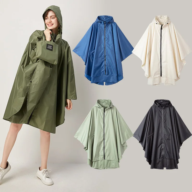Плащ-дождевик японский женский Модное пончо для прогулок и длинных поездок