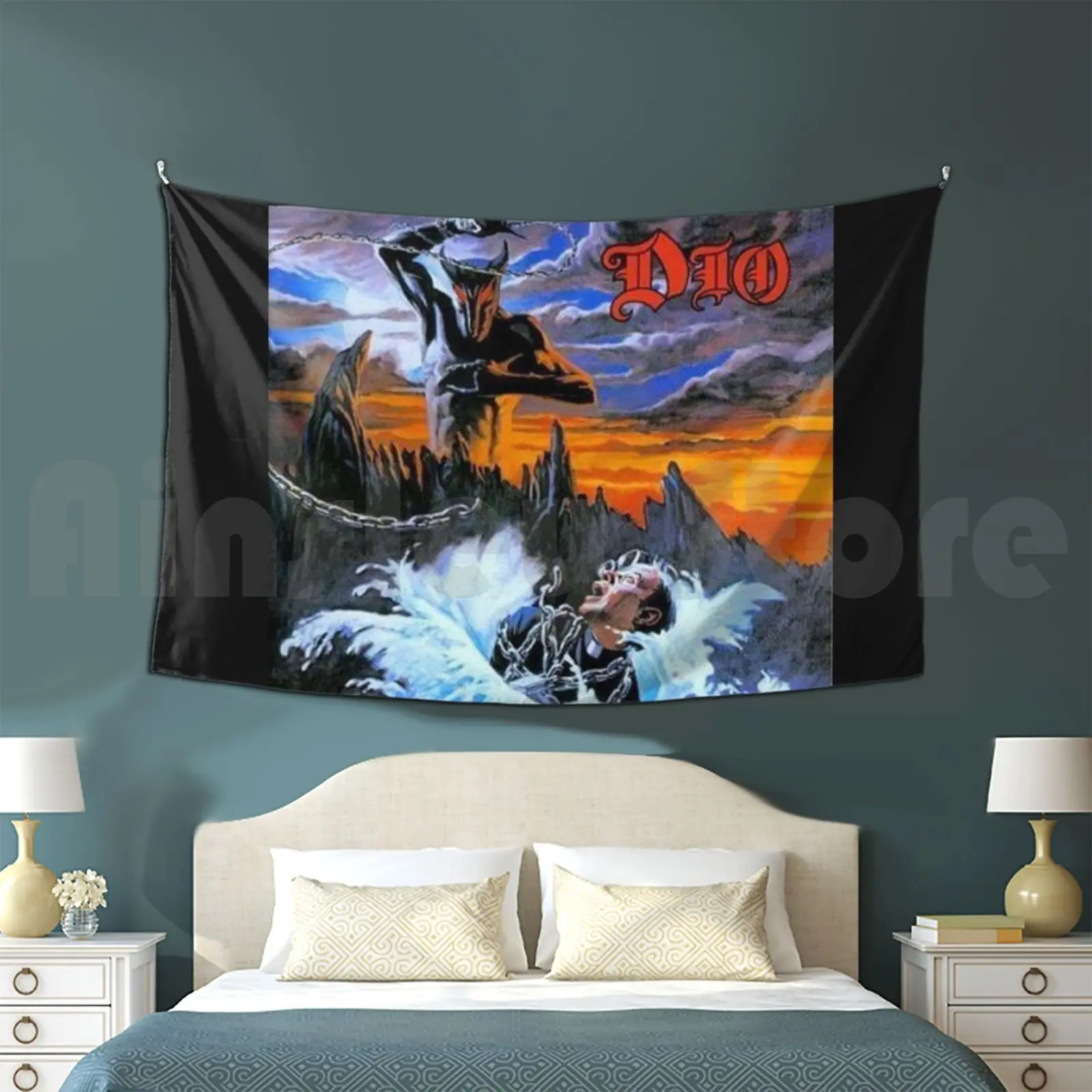 

Dio Holy Diver Tapestry Living Room Bedroom Dio Metal Heavy Metal Band Ronnie James Dio Hard Music Rainbow 80s Metal