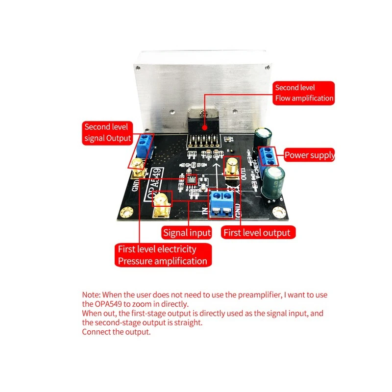 Модуль аудио усилителя мощности OPA549 100 Вт плата высоковольтного 8A|Аксессуары для