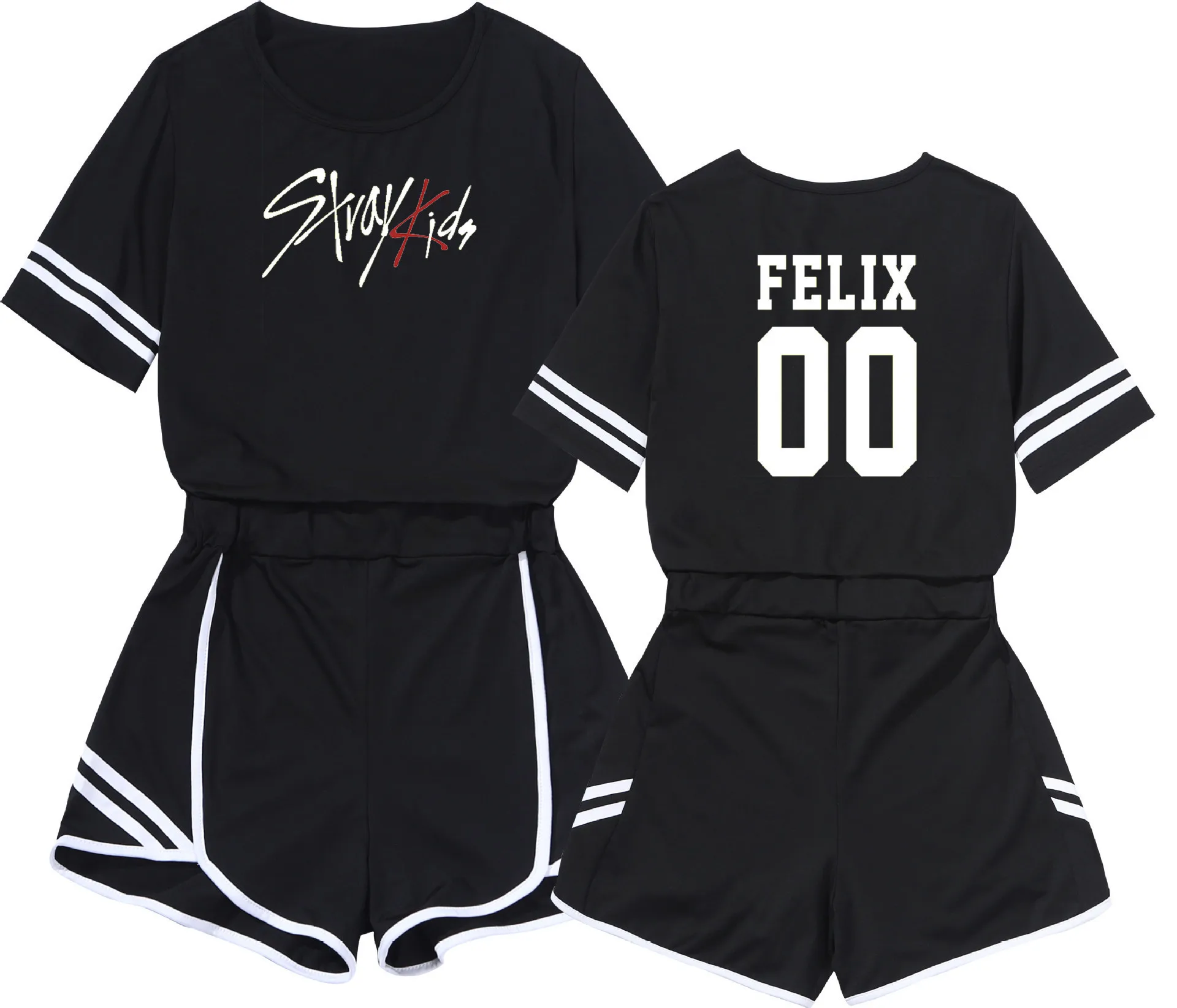 

2019 Two Piece Set Women Straykids Pity Twinset Motion Suit Suit-dress Leisure Time Self-cultivation Short Skirt Stray Kids