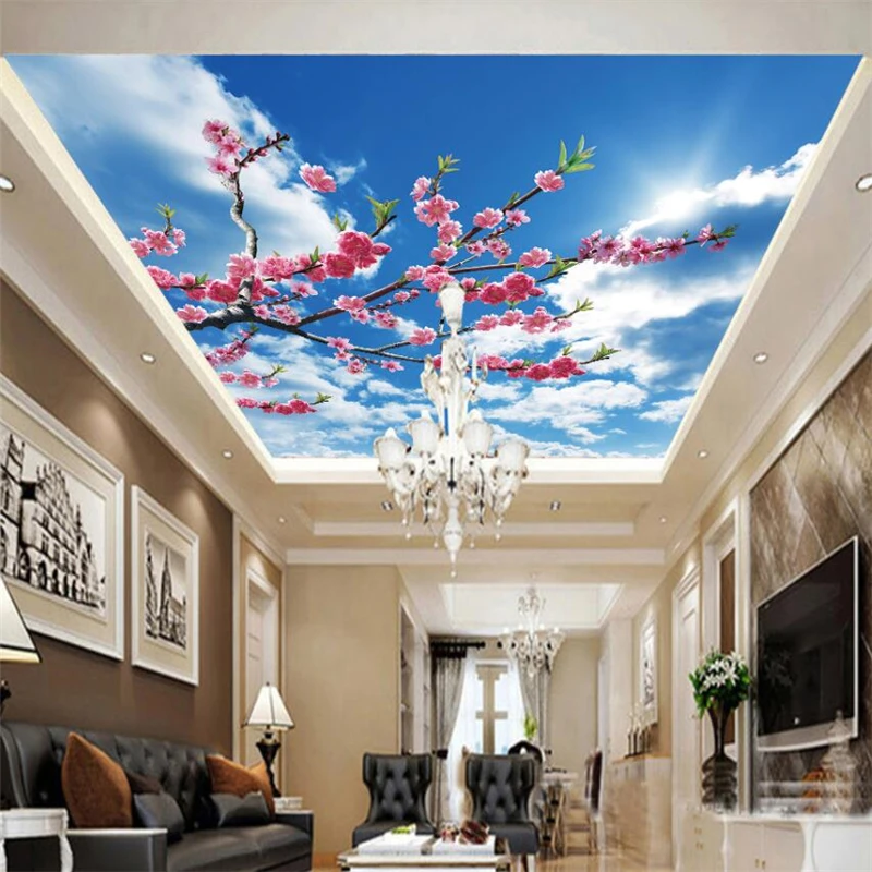 По индивидуальному заказу красивый весенний свежий голубого неба белых облаков