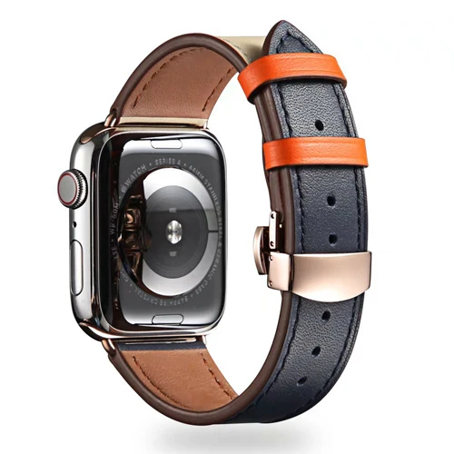 1 Бабочка Туфли с ремешком и пряжкой для наручных часов Iwatch, 4/3/2/1 ремешок для наручных часов Apple Watch, версии 3, 4 года группа 44 мм 40 мм, 42 мм, 38 мм, версия ремень из натуральной кожи браслет - Цвет ремешка: 1