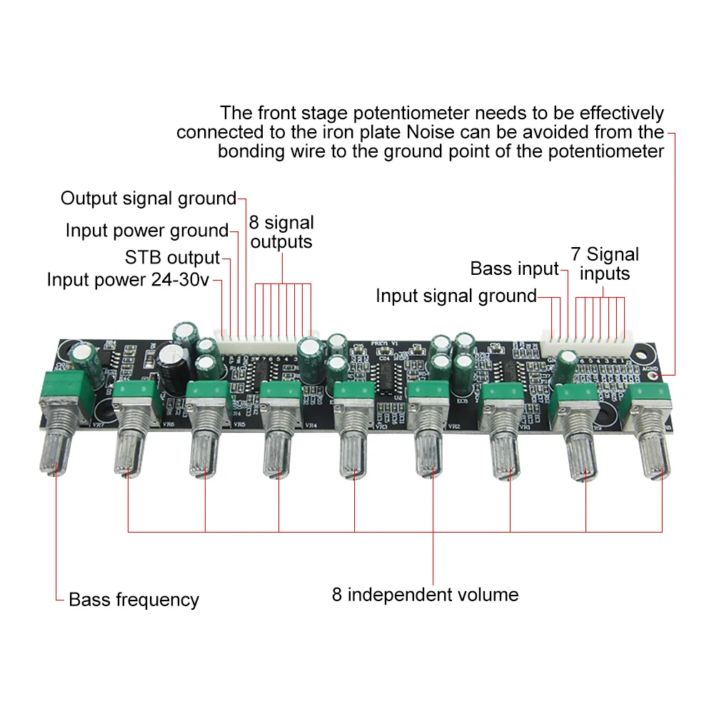 Плата предусилителя AIYIMA 7 1 предусилитель мощности независимая громкость
