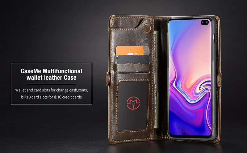 Чехол-кошелек для Samsung Note 8 9 10 S8 S9 S10 Plus E флип съемный кожаный чехол-держатель для карт чехол для телефона Note10 Note10+ сумка