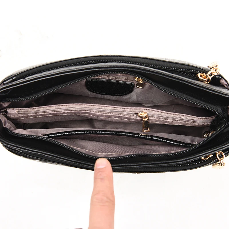 

Women's Flower Print Textured Leather Shoulder Bags Winter Elegant Small Square Messenger Bag Ladies Luxury Designer Handbags