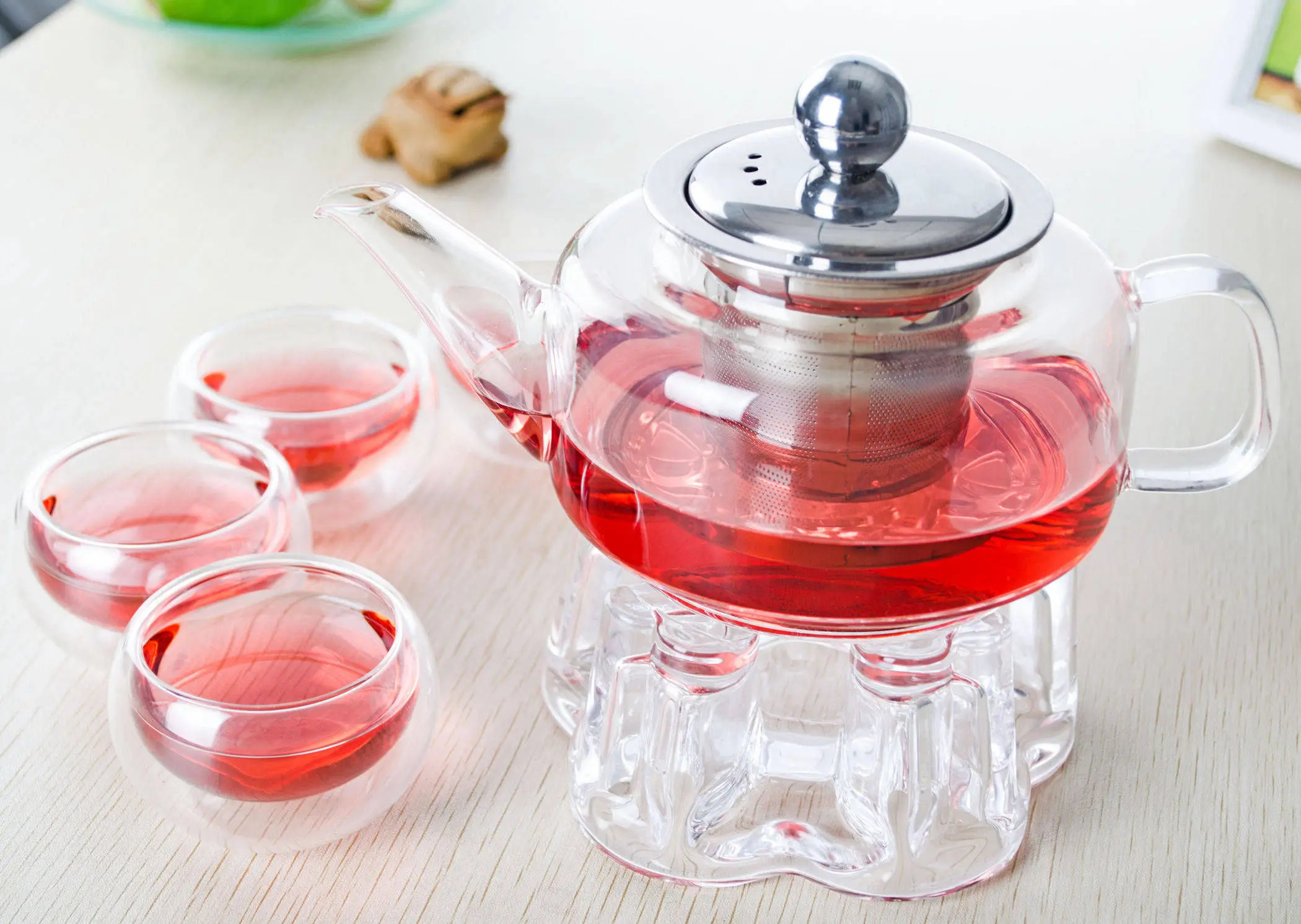 1x 6in1 кунг-фу Кофе Чай комплект B-550ml Стекло горшок с Нержавеющая сталь Infuser фильтр +