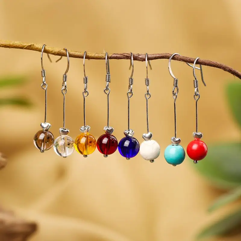

Korean Fashion Simple Earrings Long Round Earrings Vintage Earrings for Women Dangle Drop Pendant Hanging Earrings Jewelry