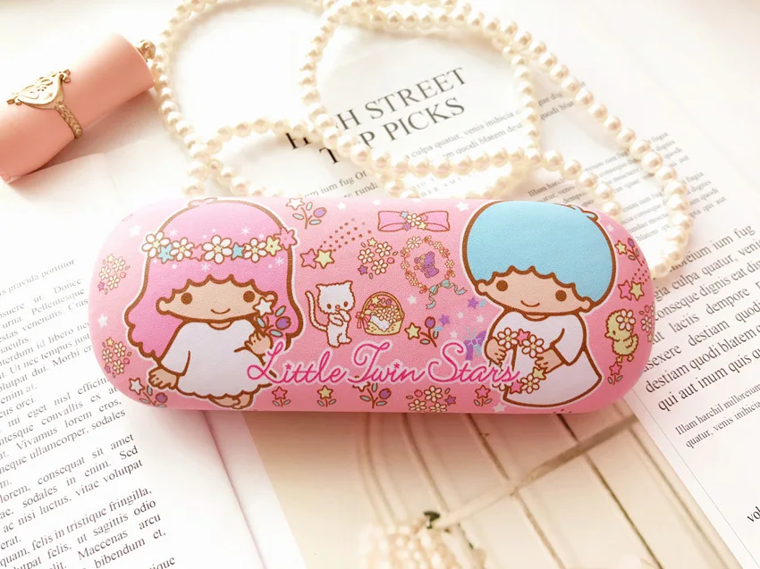 c2 Мультфильм кошка маленький медведь Стивенсон Тоторо PU Близорукость очки коробка студентов подарок Близнецы пудинг собака кожаный чехол очки - Цвет: c2