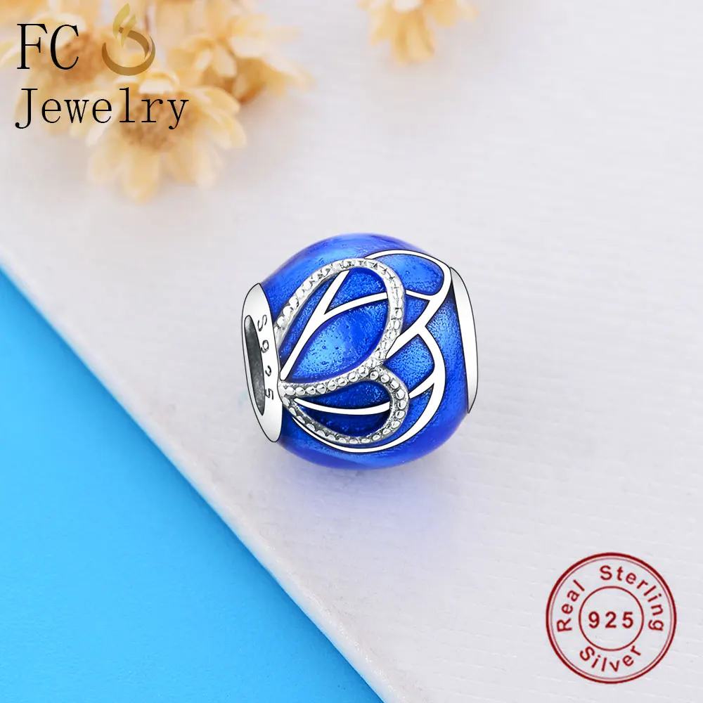 Шарм браслет из серебра 925 пробы в виде крыльев бабочки|Бусины| |