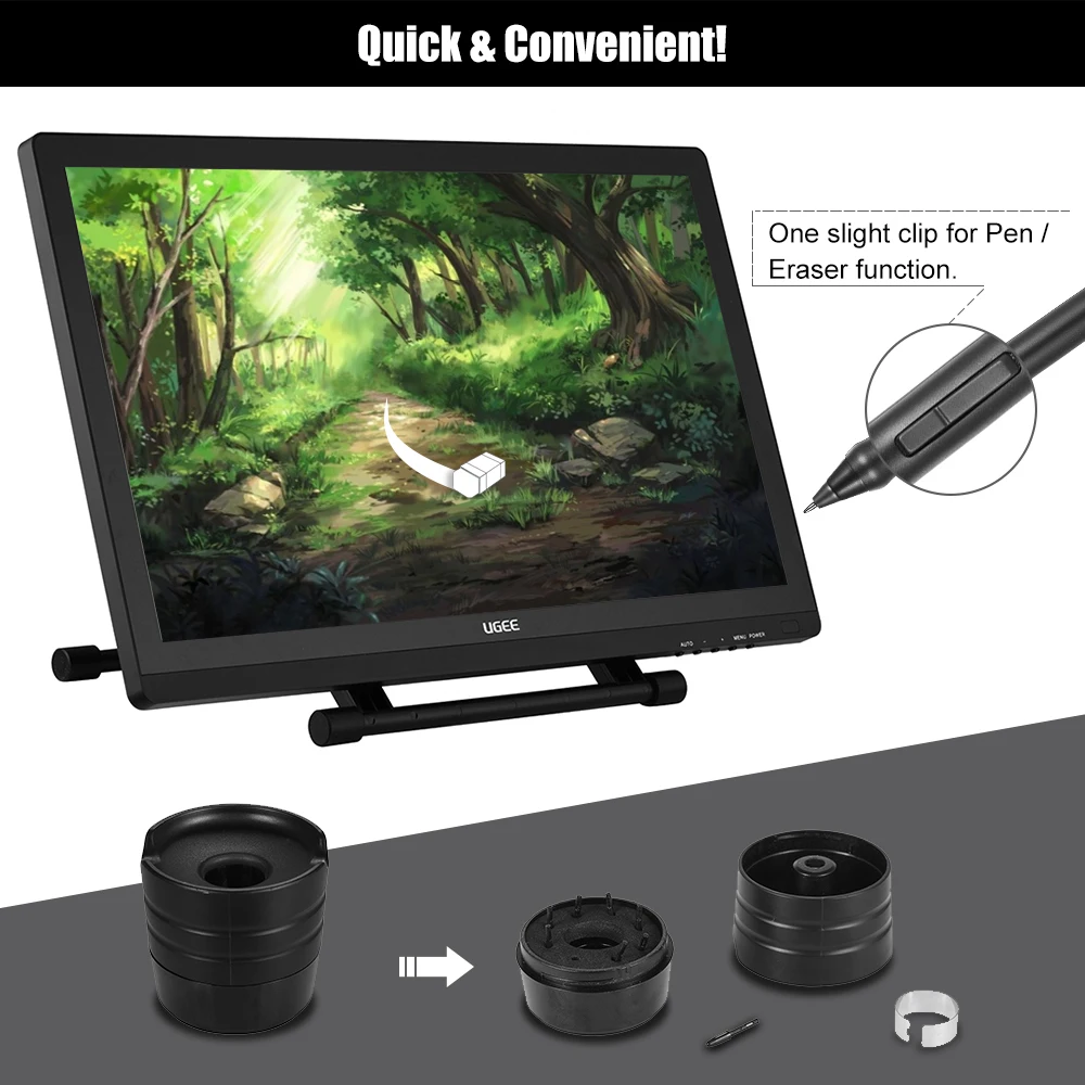 Графический планшет Ugee 2150 21 5 &quot5080LPI 1080P HD IPS-монитор регулируемая подставка с 2