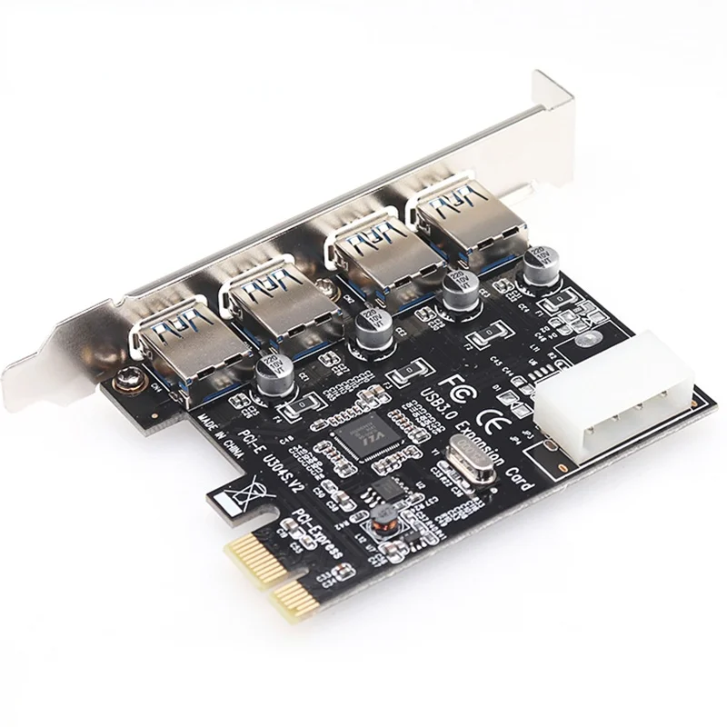 4 порта USB 3 0 PCI-e Плата расширения PCI express PCIe hub adapter 4-портовый контроллер USB3.0 e 1x |