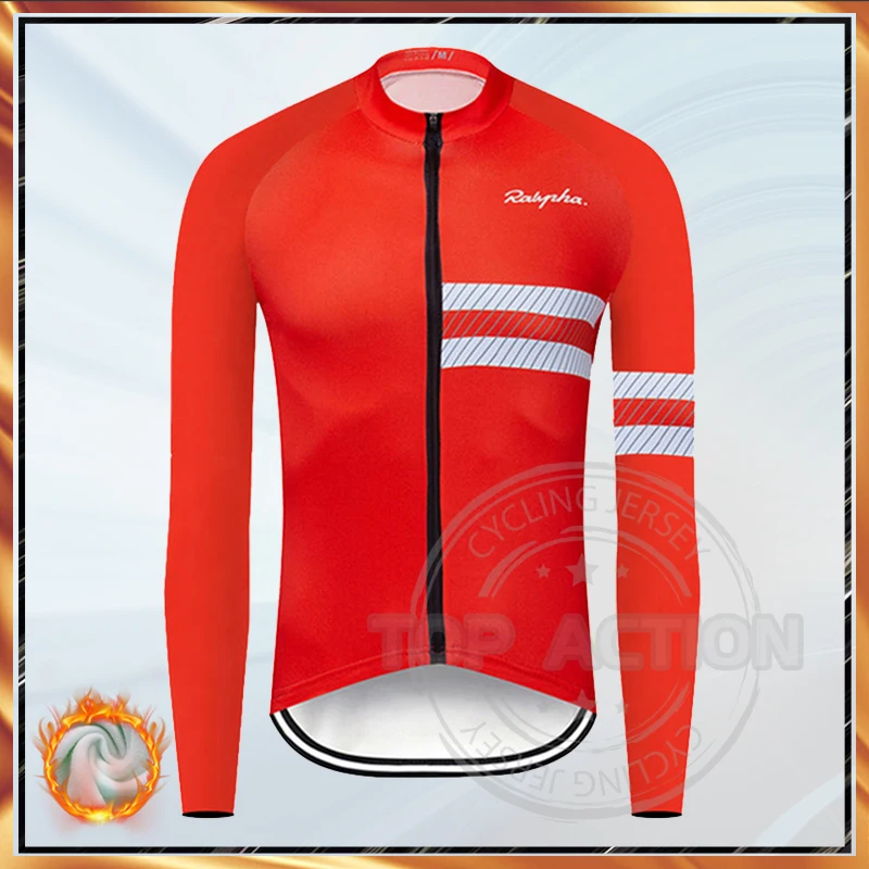 

Ralvpha Men Cycling Clothing INEOS 2021 Long Sleeve Shirts Thermal Fleece Winter Jacket Tops Pro Team Race Bicycle Uniform