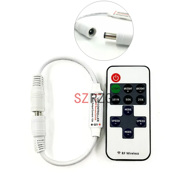 Мини регулятор яркости для светодиодных лент 12 В постоянного тока|Контролеры RGB| |