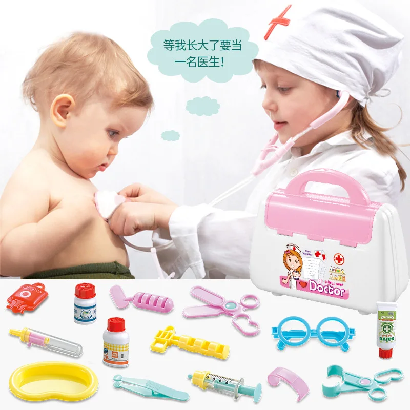 

Children's Interactive Toys Play House Doctor Toy Set 15PCs Educational Stethoscope First Aid Kit Toys