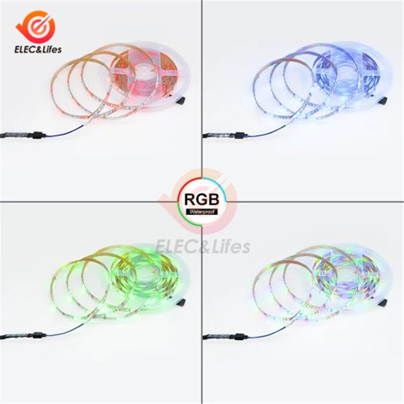 Водонепроницаемая светодиодная лента SMD2835 RGB 5 м 300 светодиодов В 12 60 светодиодов/м