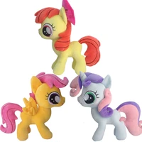 3pcsset unicorn scootaloo apple bloom sweetie belle plush horse action toy figures 10 25cm