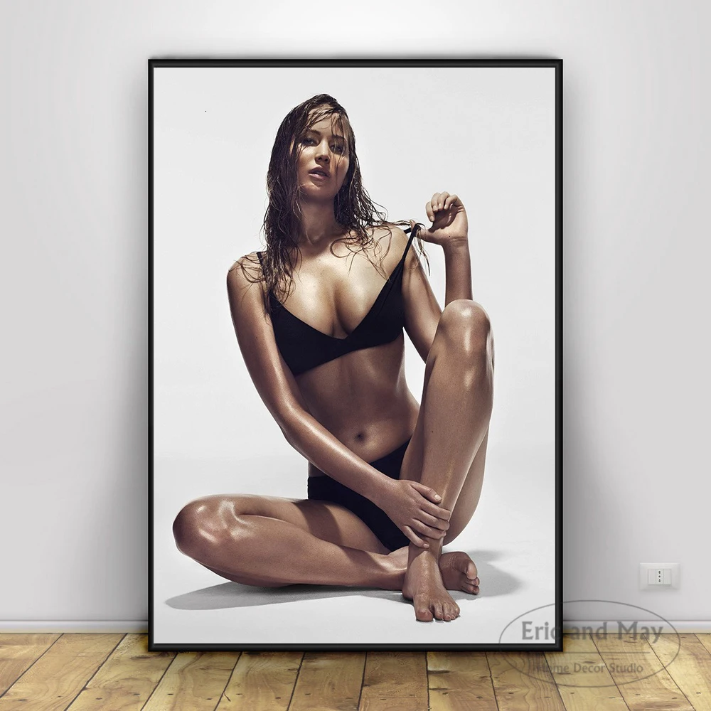 

Jennifer Lawrence Bikini Hot Sexy Posters And Prints Canvas Painting Wall Pictures For Living Room Decorative Home Decor Cuadros