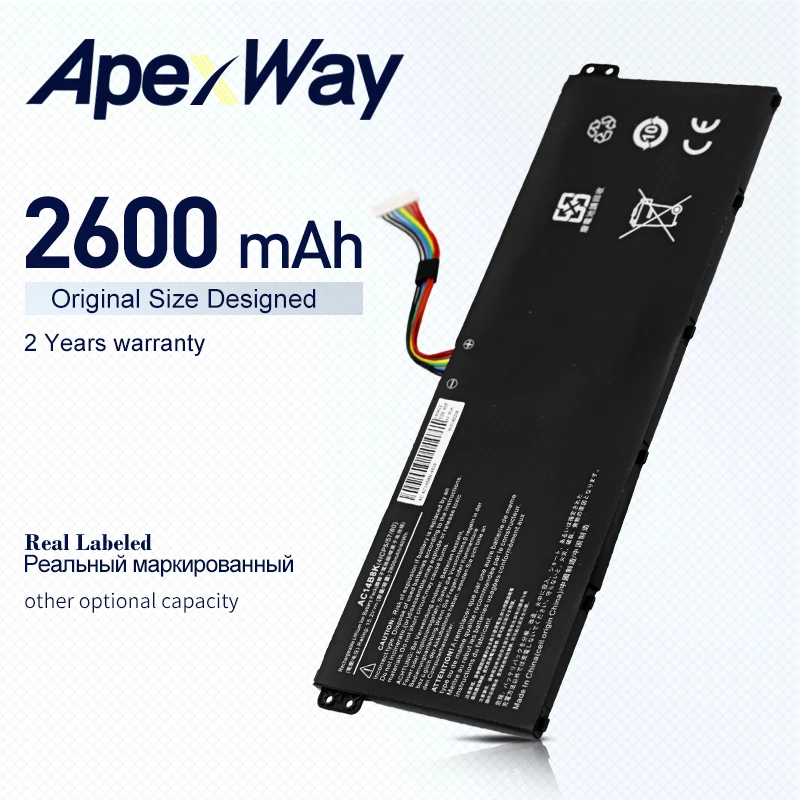 Аккумулятор ApexWay 40 вт/ч 15 2 в AC14B8K для Acer Aspire батарея 1 5 2|Аккумуляторы ноутбуков| |