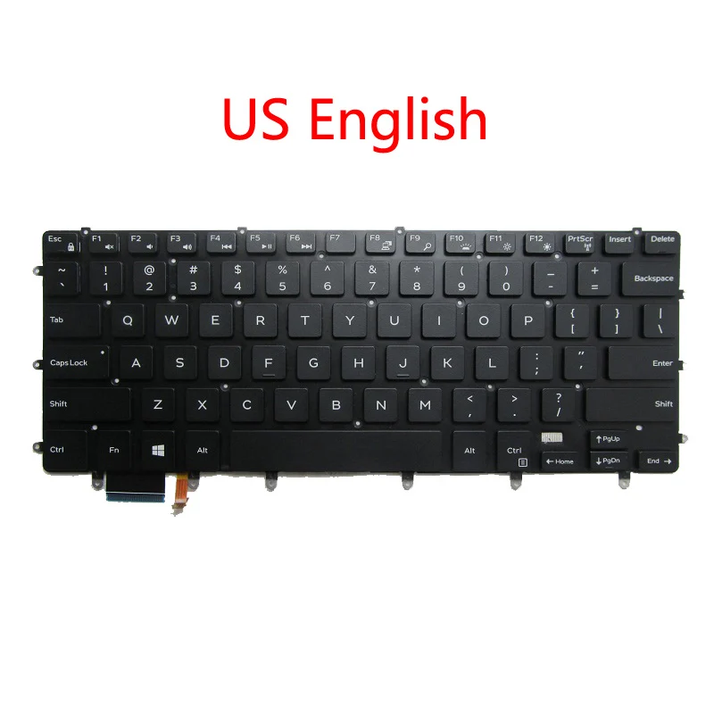 Клавиатура для ноутбука DELL 15 9550 9560 5510 5520 7568 с подсветкой английский(США) RU Русский Аравия AR Бельгии быть Швейцарский SW 0GDT9F 0HPHGJ