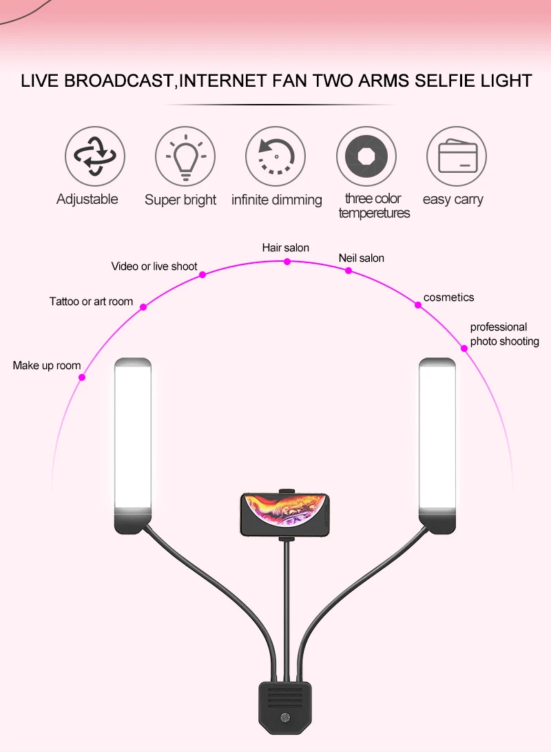MAMEN Selfie Ring Light светодиодный приглушаемая Фотографическая подсветка для Youtube Studio Video Live потоковая камера DSLR Nikon Canon sony Make up кольцо с фотографией осветительная лампа с держателем для телефо