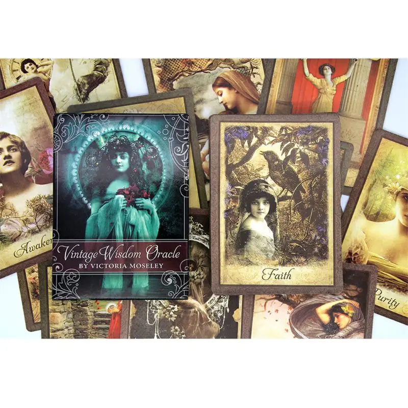 

Винтажный Таро-палуба Wisdom с 52 картами, английский семейвечерние праздник, настольная игра