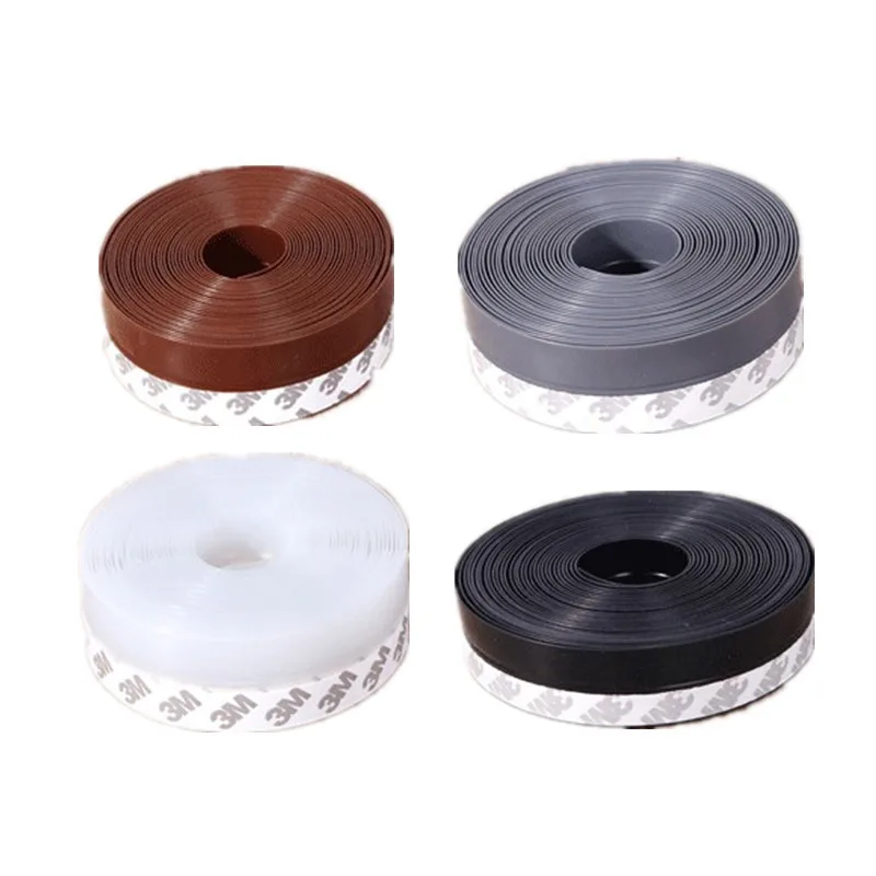 

1Pcs/roll Self Adhesive Door Window Sealing Strips Waterproof Dustproof Sound Silicone seal Gap Double-sided Tape Tool 1M Long