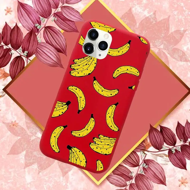 

Cute Cartoon Fruit Lemon Pineapple Phone Case Red Candy Color for iPhone 11 12 mini pro XS MAX 8 7 6 6S Plus X SE 2020 XR