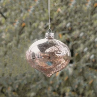 diameter8cm small size inner silver craft glass onion pendant christmas tree hanging ball ornament home decoration