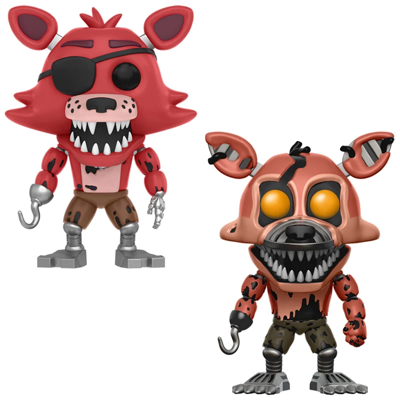 2PCS 10 шт. Five Nights At Freddy's Toys ПВХ Фигурки FNAF Бонни и Чика Фокси Funtime Фредди фазмедведь кукла кошмар медведь куклы - Цвет: 2PCS