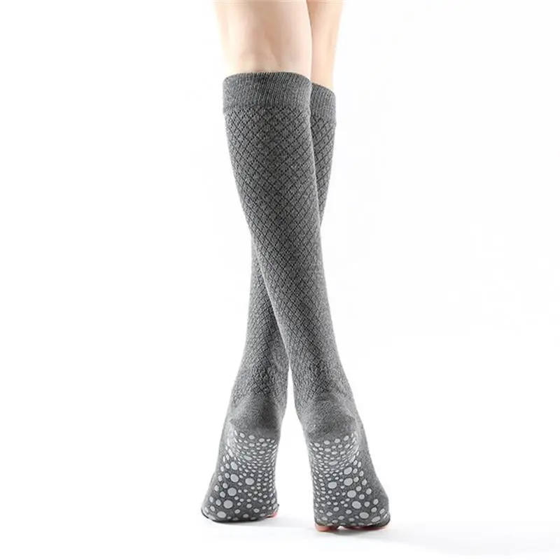 Женские носки для йоги танцевальные вязаные до колена высокие эластичные
