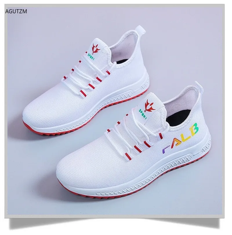 

2020 Spring Women Fashion Mesh Lace-up Sneakers Vulcanized Shoes Ladies Casual Shoes Breathable Walking Mesh Flats FEMININE