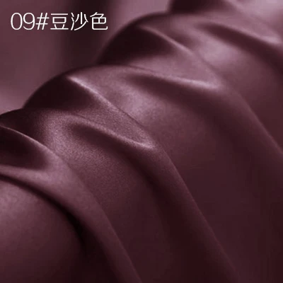 Шелк тутового шелкопряда креп атласная ткань для платья Cheongsam ширина 114 см одежда ткань для DIY шитья 90 чистый цвет горячая распродажа - Цвет: 9