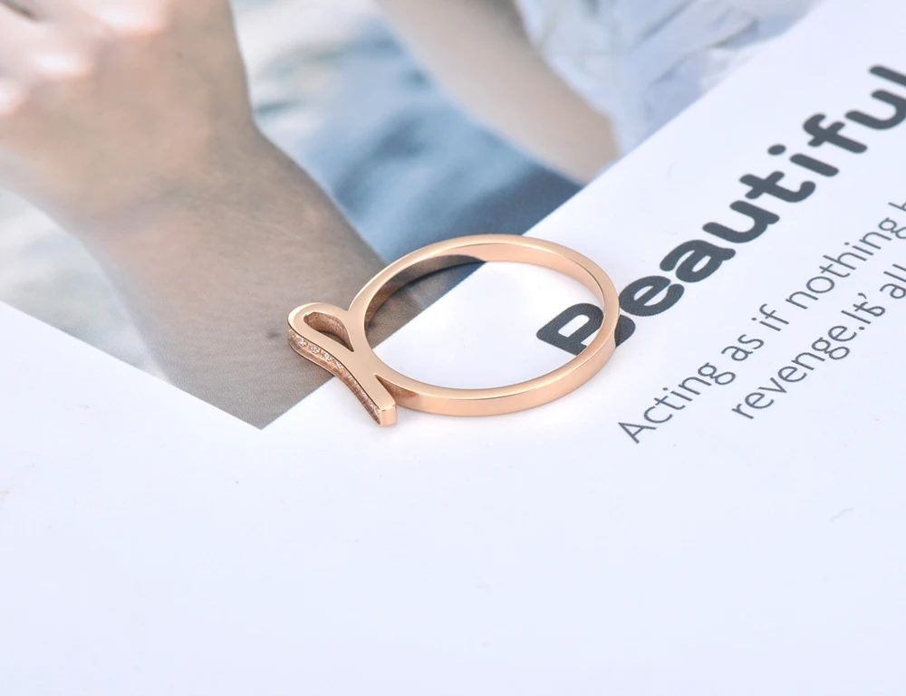 Женское Обручальное Кольцо Lokaer кольцо из нержавеющей стали и титана с фианитами