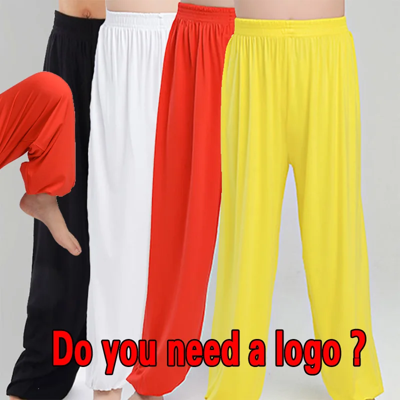 Штаны детские для боевых искусств тренировочные мешковатые штаны кунг-фу