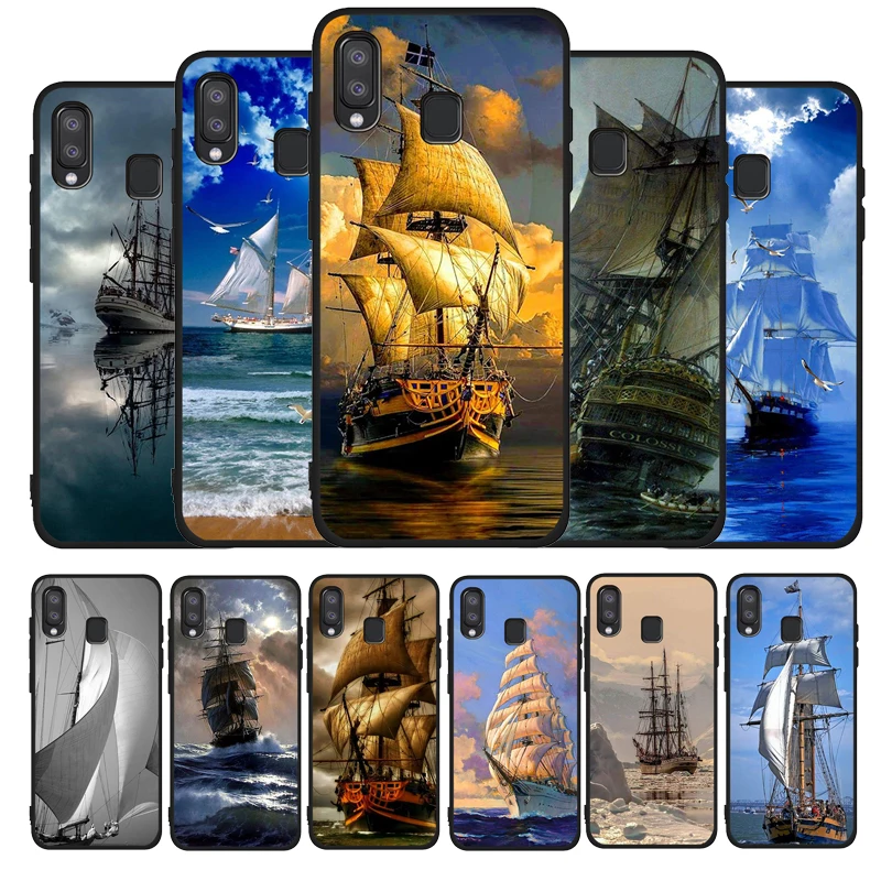 Парусник чехол для телефона Samsung A10 A20E A30 A40 A50 A60 A70 M10 M20 M30S M40 A01 A21 A31 A51 A71 4G|Бамперы| |
