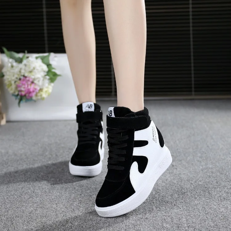

Wedge Shoes Casual All-Matching Travel Shoes Height Increasing Insole 6cm Women's Shoes Colorblock Sneakers Women's Shoes