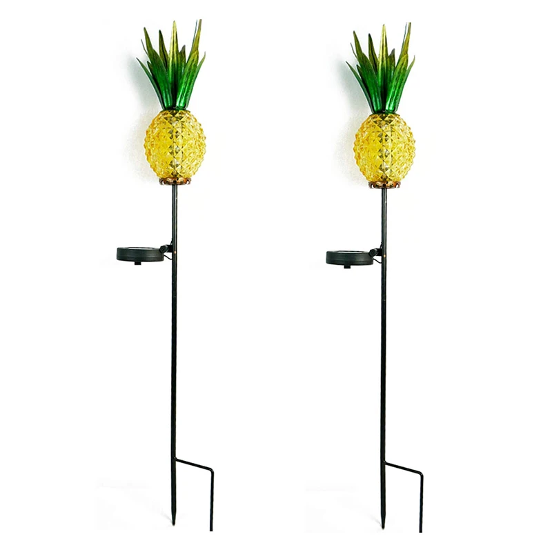 2 шт уличные садовые на солнечных батареях Светодиодный огни рампы ананас