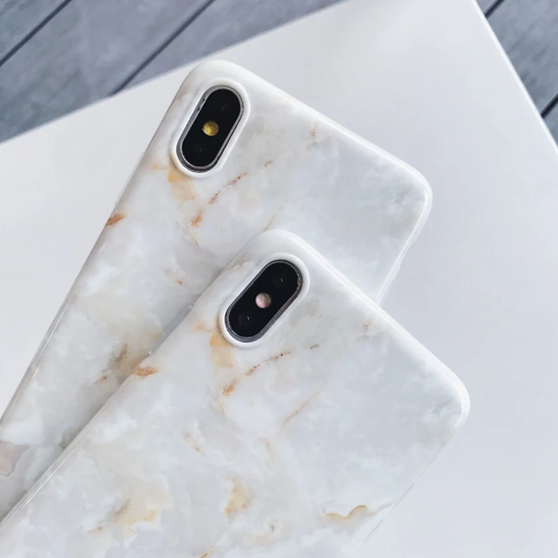 Nordic Style Beige Marble Silicone Soft Shell All-inclusive Phone Case for iphone XS Max XR X 6 6S 7 8Plus Cover |