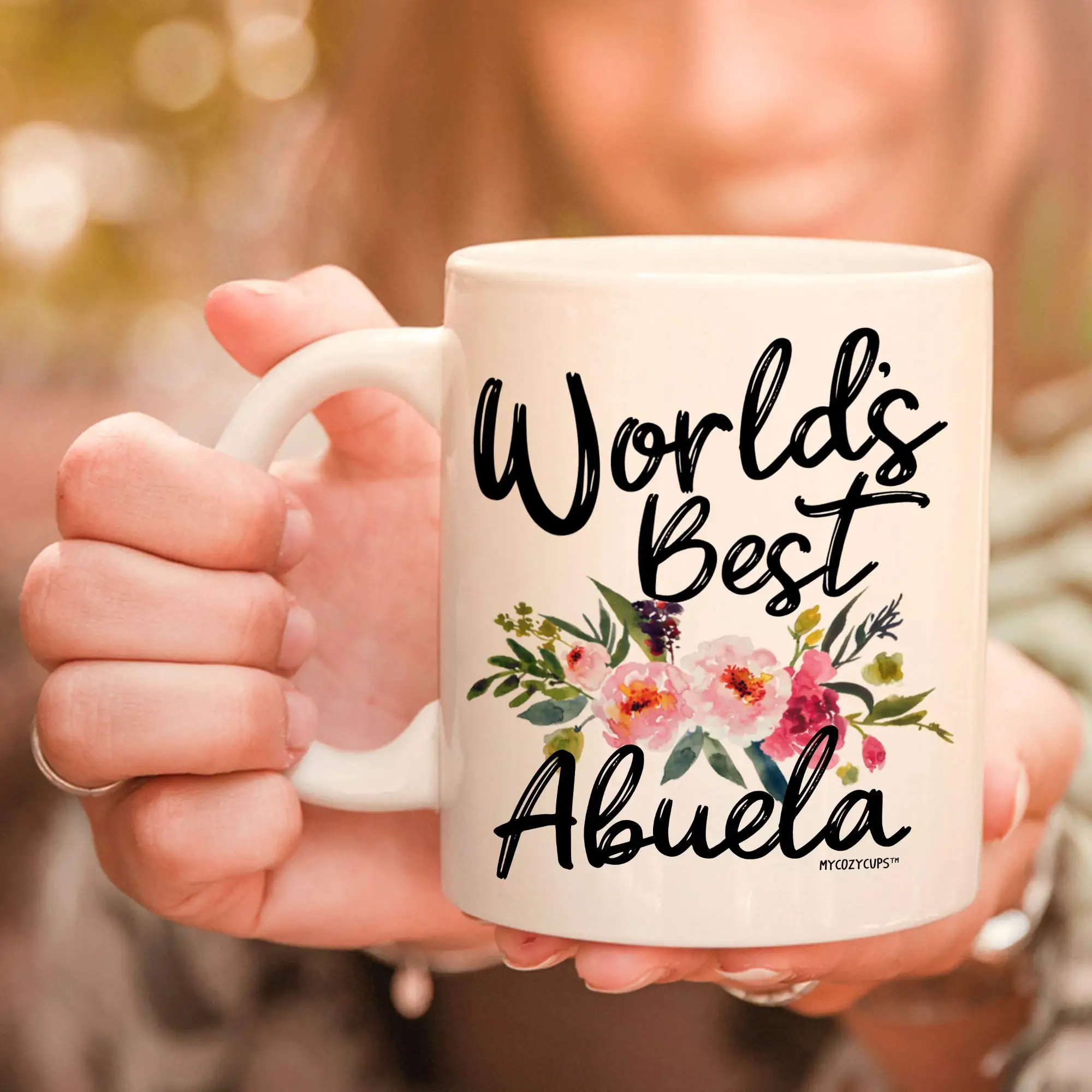 

Worlds Best Abuela Coffee Mug - 11oz Cup For Spanish, Latina, Grandmother - Birthday, Christmas, Mother's Day Mug For Her