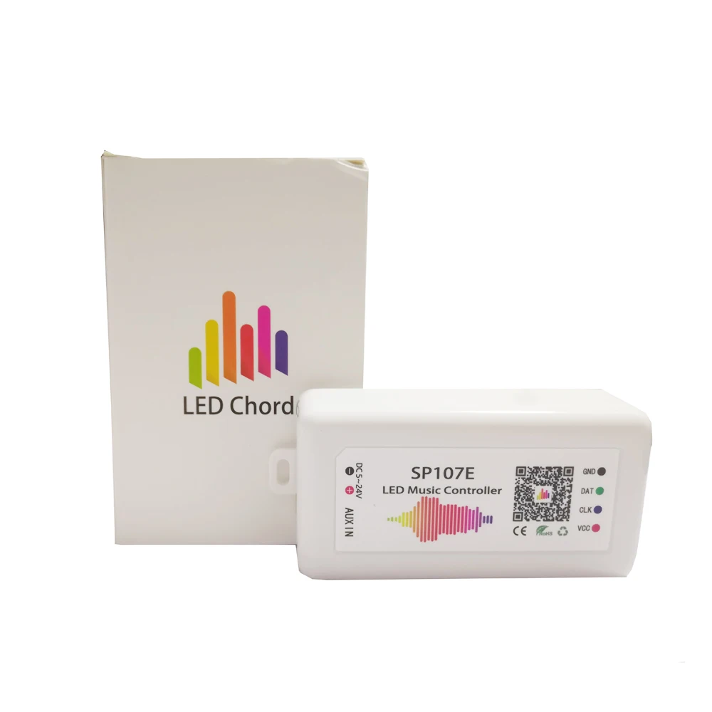 

SP107E Bluetooth Music LED Controller Full Color Pixel IC SPI Controllers by Smart Phone APP for WS2812B WS2813 SK6812 LED Strip