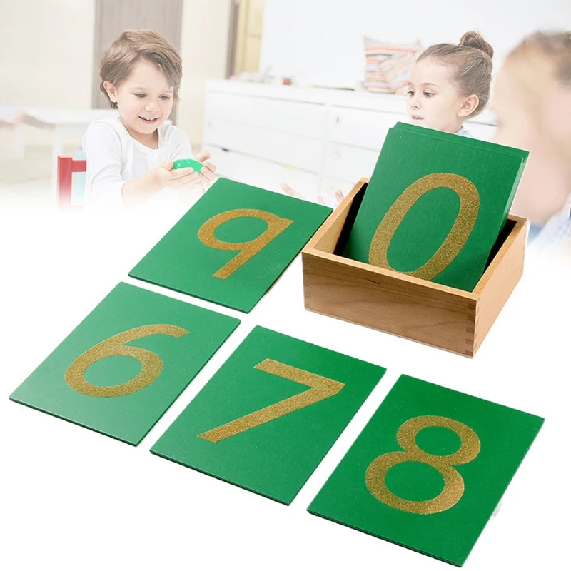 

Montessori Teaching Aids Mathematics International Edition Sand Digital Board Plate Wooden Box Children Early Education Toy