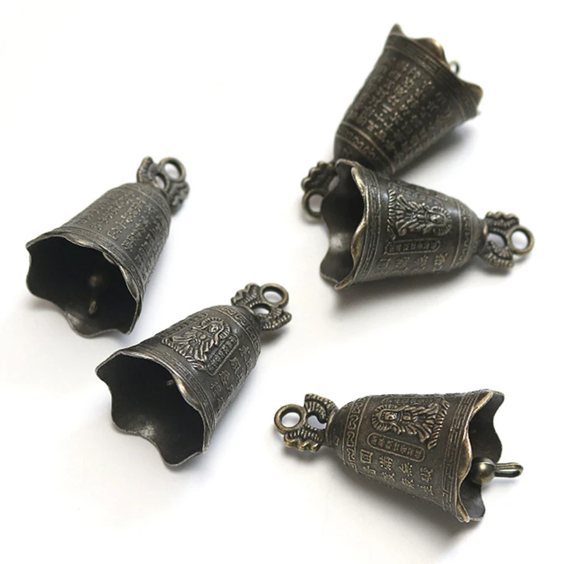 

2022 DIY Wind Chimes Material Accessories Creative Bronze Retro Bells Pet Accessories Pendant Dragon Bell Pendant Wind Chimes