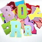 Цветные вышитые нашивки с надписью на английском языке, 11 см