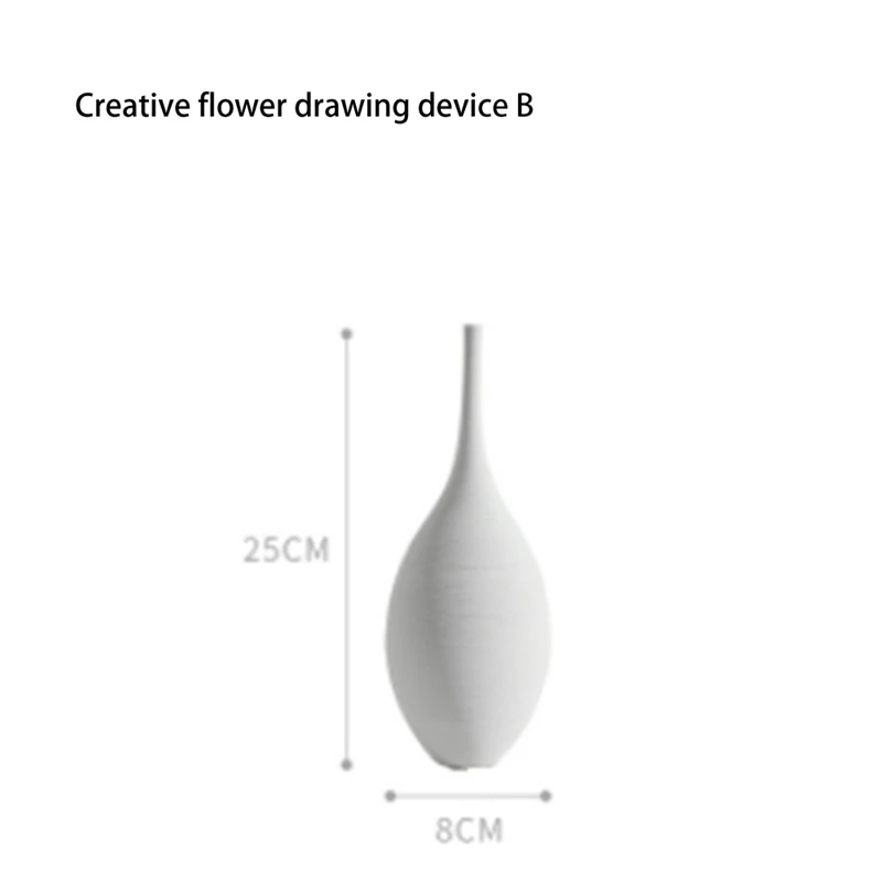 

2 Pcs Jingdezhen Zen Vase Modern Minimalist Handmade Ceramic Ornaments,Living Room Model Home Decoration, White & Black