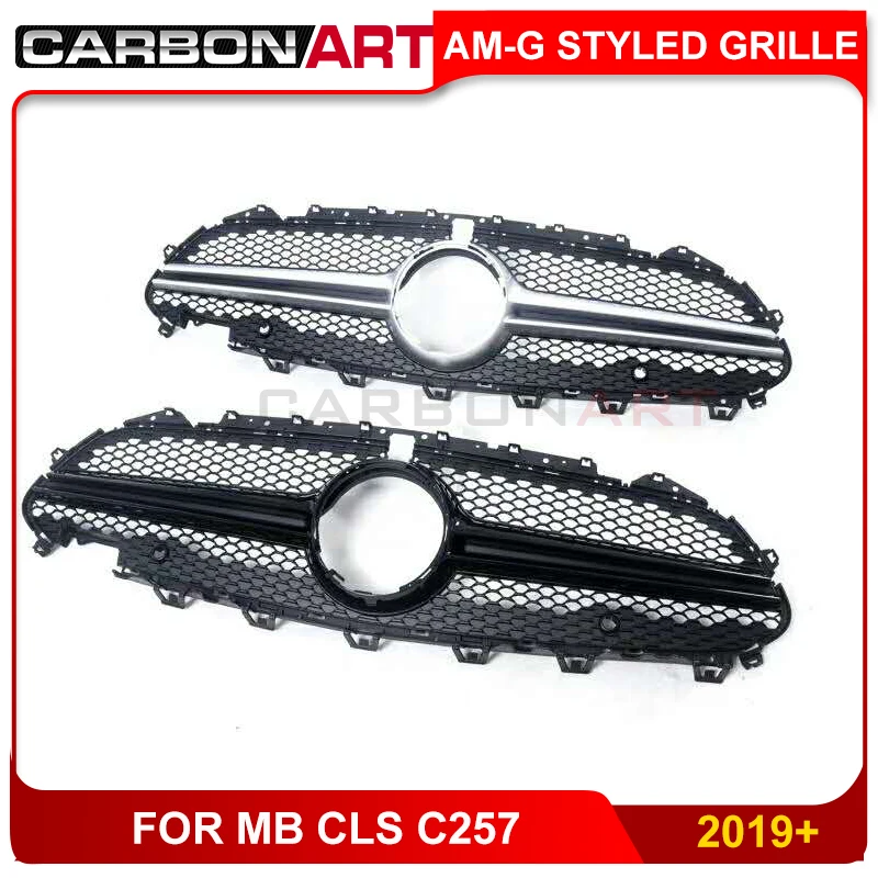 CLS C257 grill am g styled Grill For Class w257 Facelift Auto Front Grille 2019 CLS300 CLS350 CLS450 CLS500 4Matic | Автомобили и