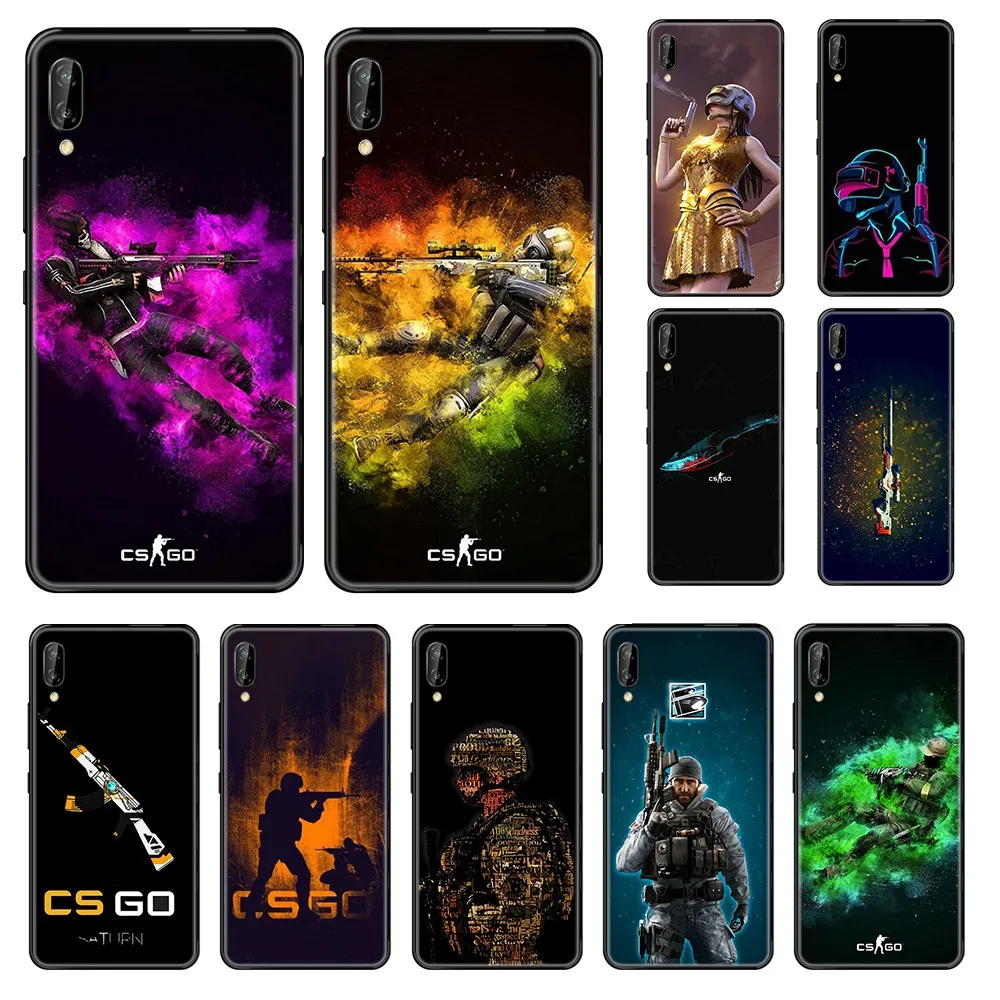 Игровой чехол cs go trend из ТПУ водонепроницаемый черный для телефона Huawei Honor Mate 5 6 7 8 9