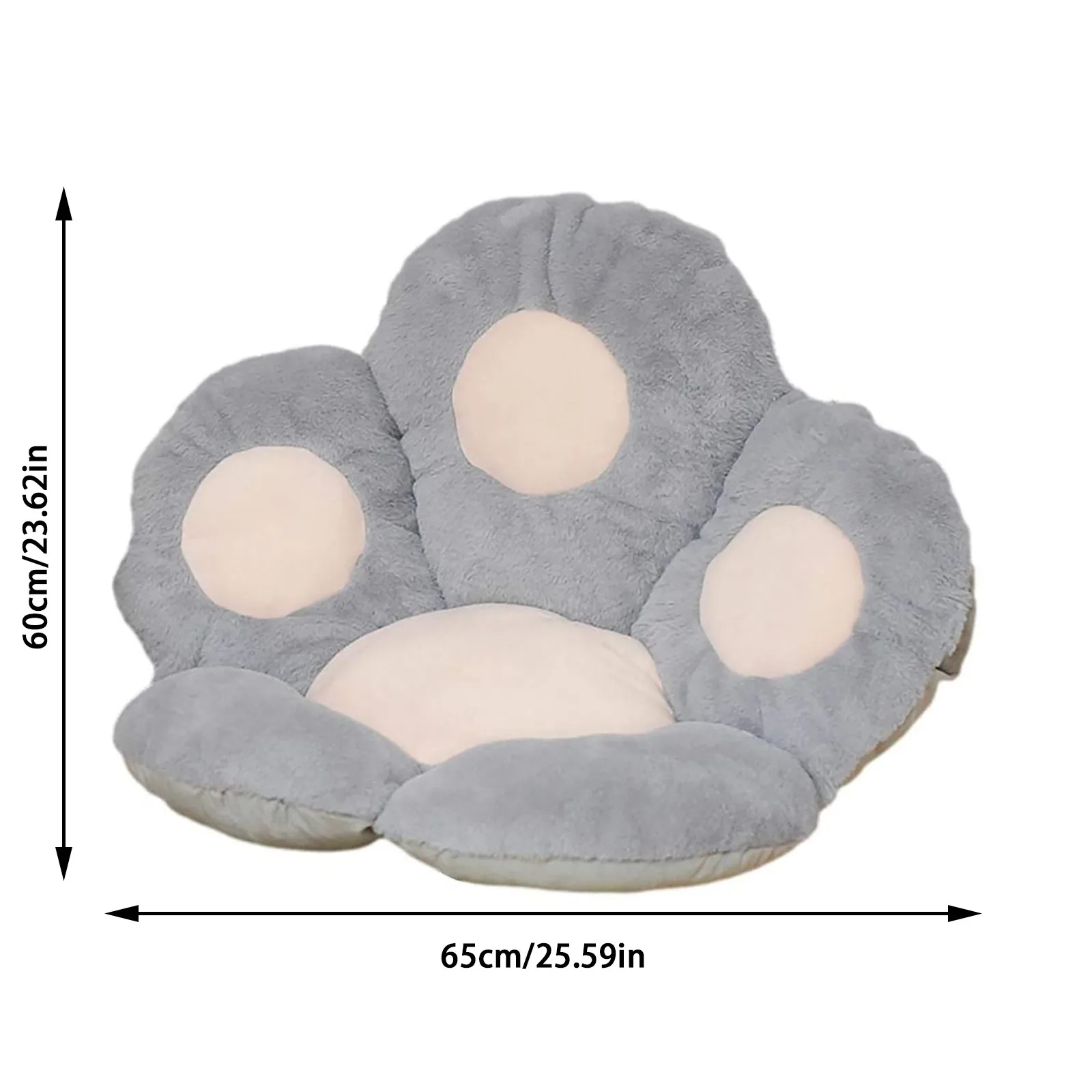 

Adorable Plush Stuffed Cat Paw Cushion Reversible Armchair Seat Cushion Home Office Soft Furry Cozy Chair Cushion Comfort Seat