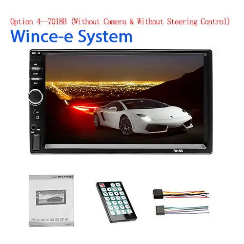 With Remote Camecho 2 din автомагнитола Bluetooth Авторадио Mirrorlink " HD MP5 мультимедийный плеер сенсорный экран FM стерео радио с задней камерой - Цвет: With Remote