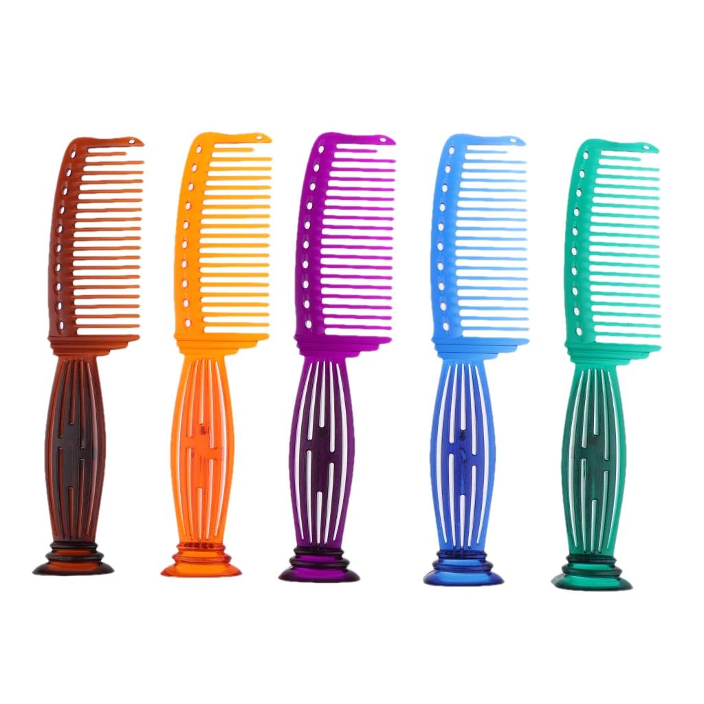 

22cm Plastic Coarse Teeth Rake Comb Massage Salon Haircutting Brush for Styling, Grooming Detangling Wide-tooth Hair Comb